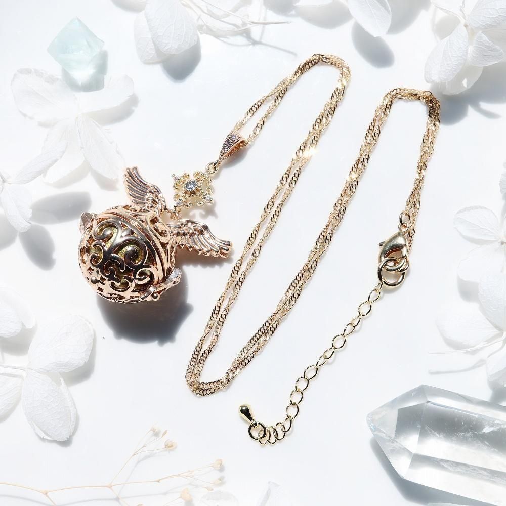 wing harmony ball necklace - gold- 海福雑貨通販部