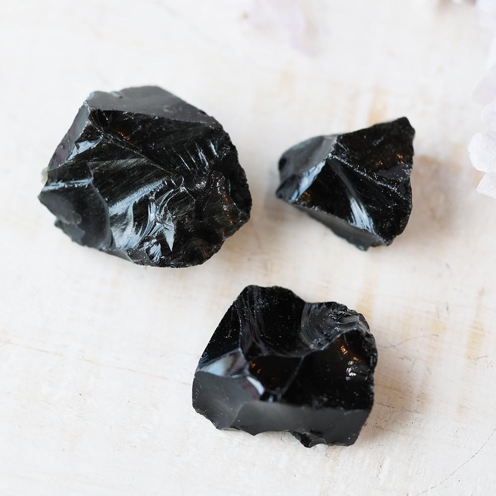 黒曜石の欠片3個セット - 海福雑貨通販部