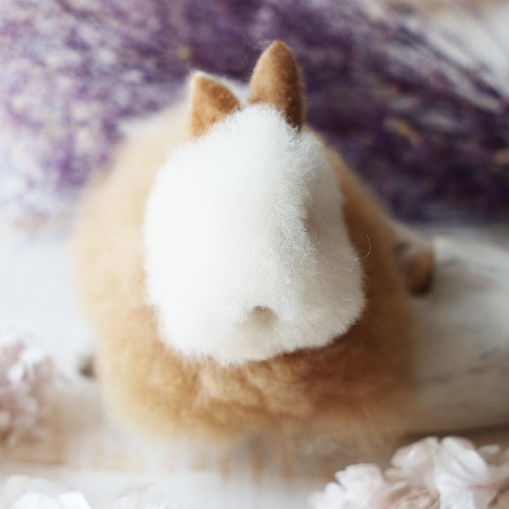 アルパカ毛オブジェ「うさぎ」- 海福雑貨通販部