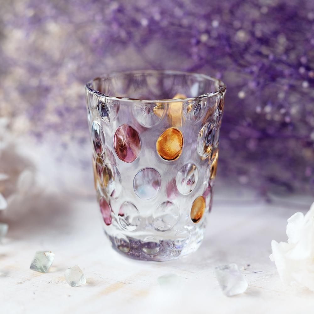 チェコ製水玉模様ミニグラス - 海福雑貨通販部