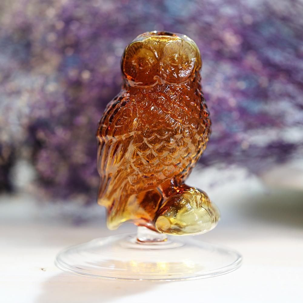 フクロウのガラス細工 GOLD ガラス細工｜金銀ご縁フクロウ｜フォー