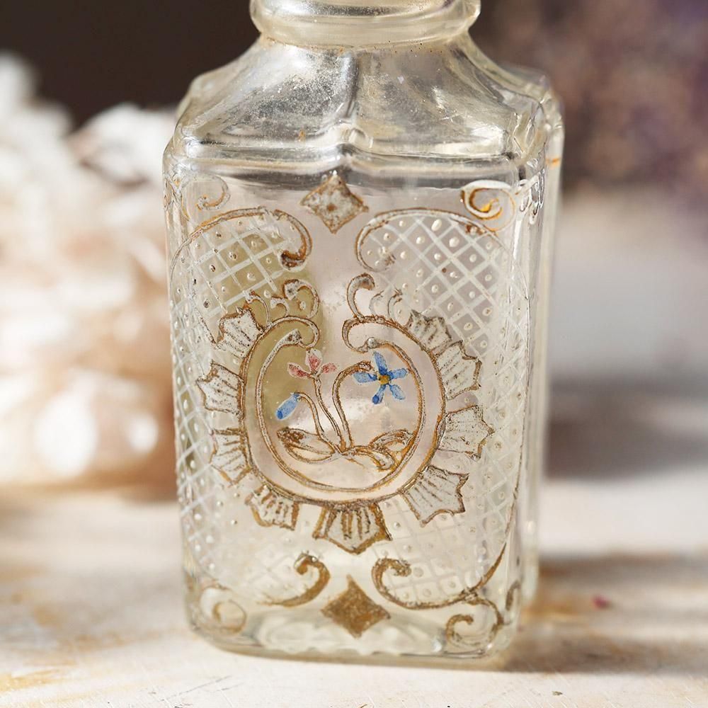 アンティーク硝子香水瓶（弱ウラングラス）- 海福雑貨通販部