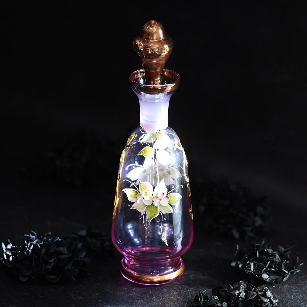 イタリア製金彩紫色デキャンタボトル（アレキサンドライトガラス