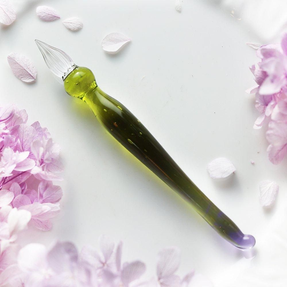 翅ガラスペン（ウランガラス） - 海福雑貨通販部