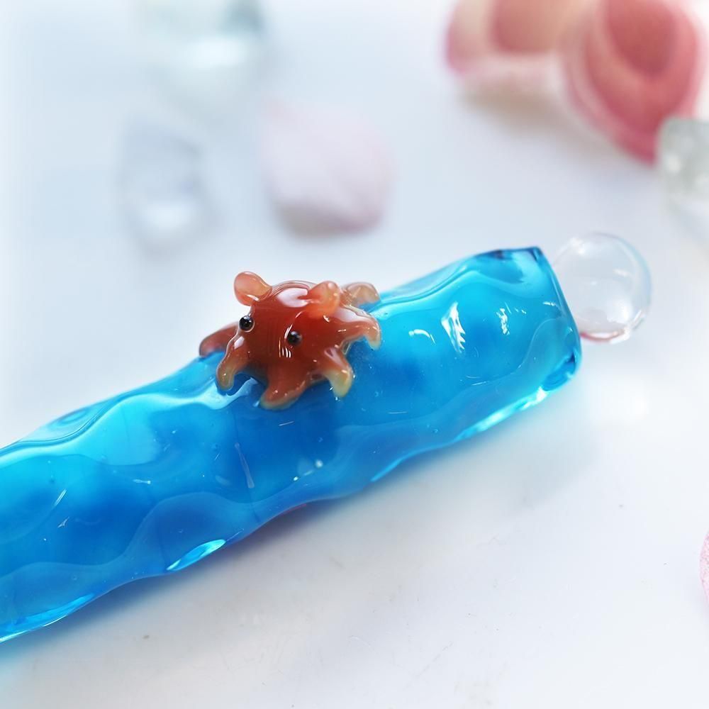 【トルコ・ガラスペン】ジェリーフィッシュ（青） トルコ・ガラスペン】ジェリーフィッシュ（青）