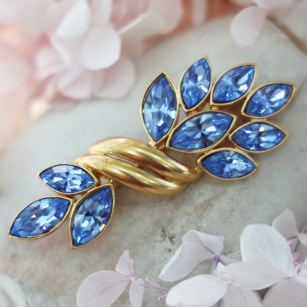 青硝子のブローチ - 海福雑貨通販部