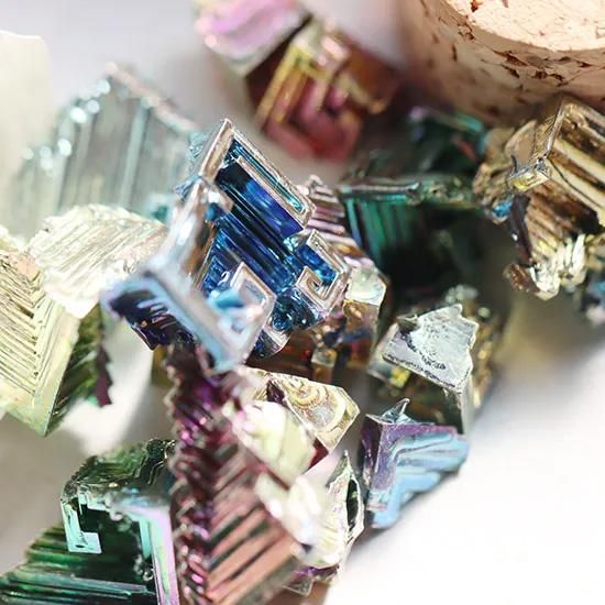 神秘的な美しさを持つビスマス結晶 432gケース付き ビスマス（人工結晶）さざれ - 海福雑貨通販部