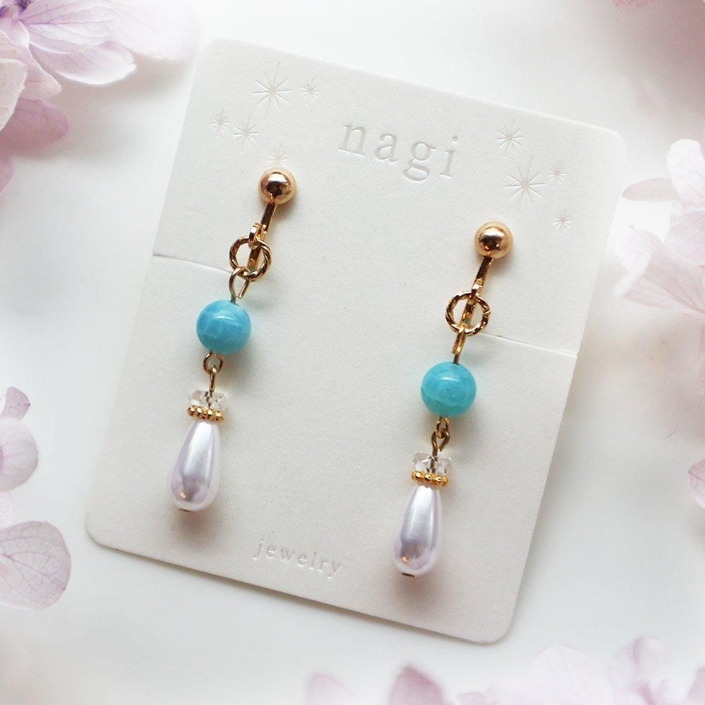 海の雫イヤリング」 - 海福雑貨通販部