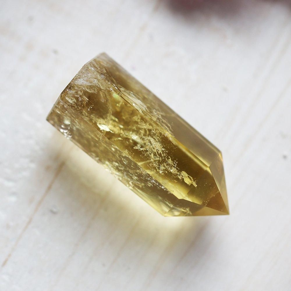 シトリン ポイント 780ｇオーバー 超透明 4A シトリン ダブルポイント 双剣 重さ 40g-50g 黄水晶