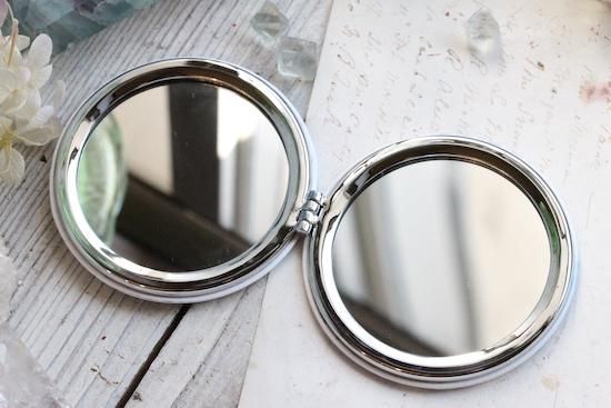 銀製　コンパクトミラー SHISEIDO 資生堂 シセイドウ SILVER 刻印 純銀 昭和レトロ コンパクト