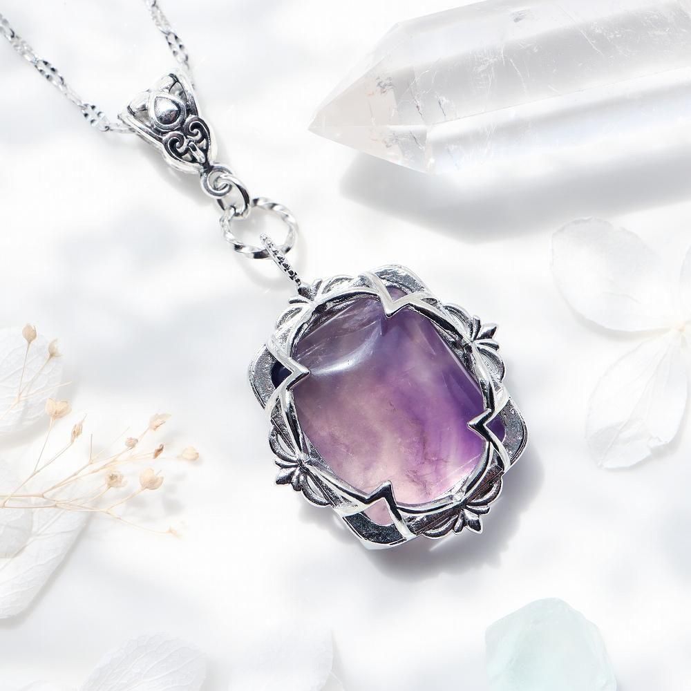 flame fluorite necklace - 海福雑貨通販部