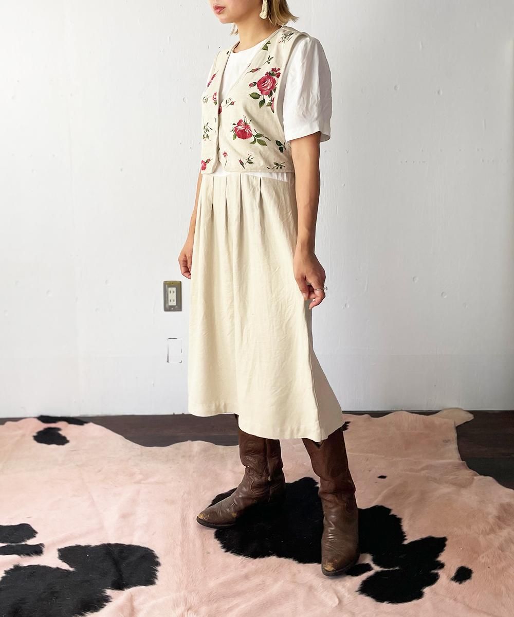 P-11Flowervest Layered One Piece/Made in U.S.A.