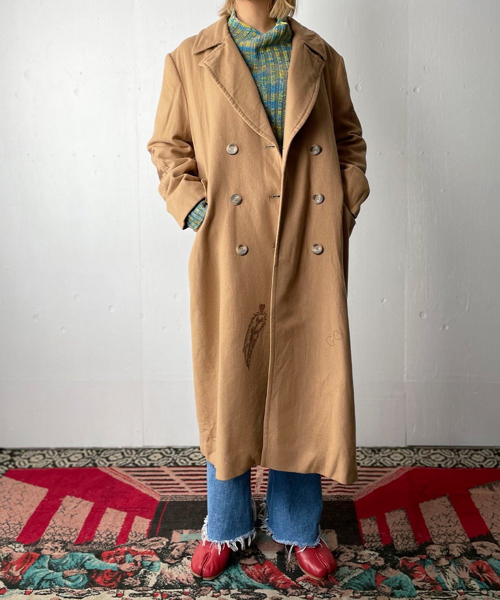【P-11】Amy Pure Virgin Wool Trench Vintage Coat／Made in U.S.A