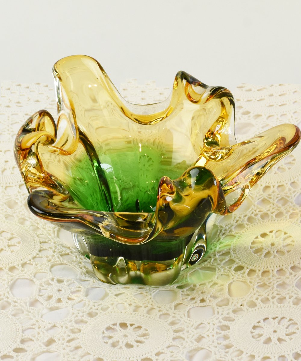 【Vintage Flower Vase】Glass Tray No.3