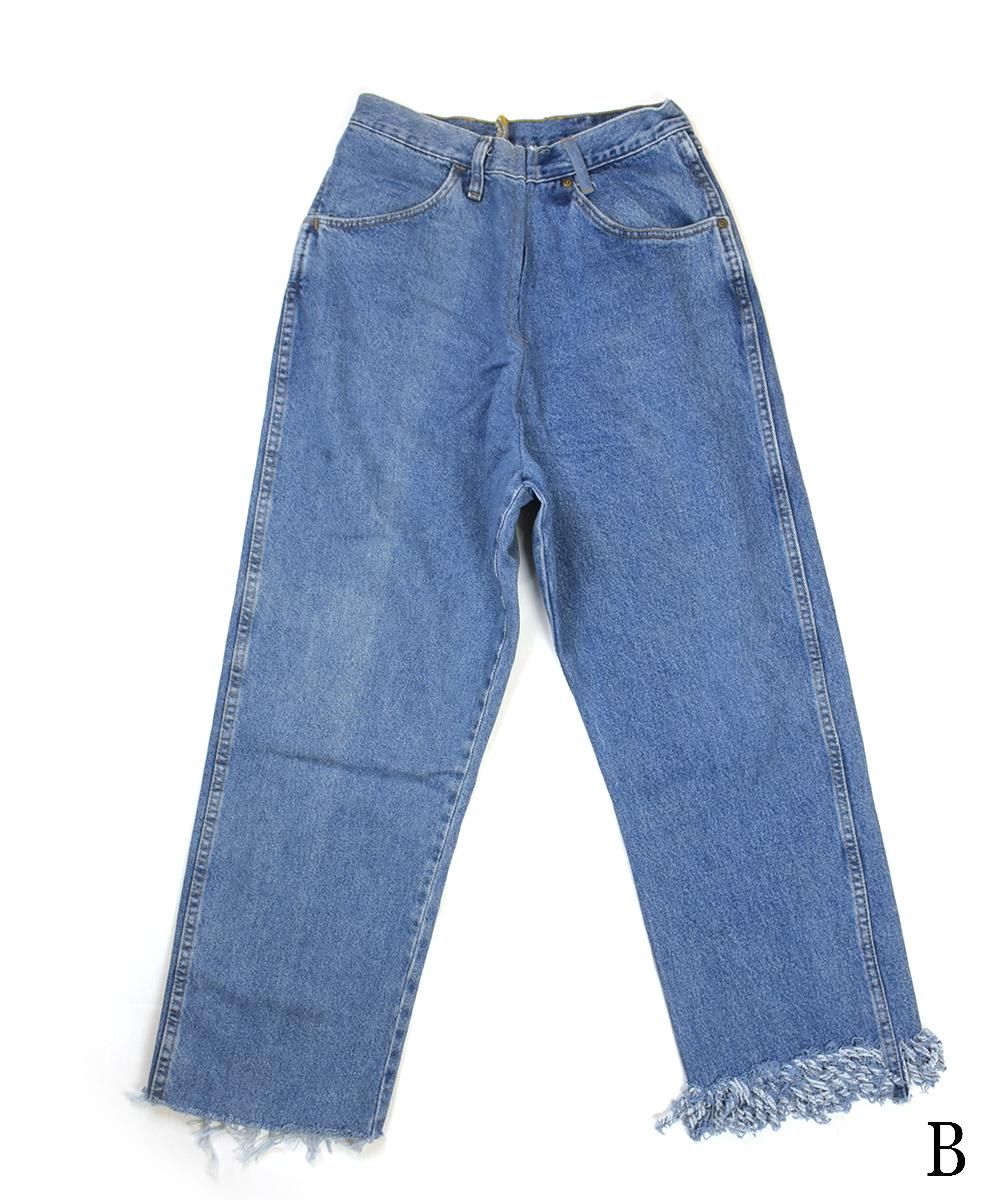 77circa】Circa Make Fringe Denim Pants (Blue)-RAYDY-レイディ