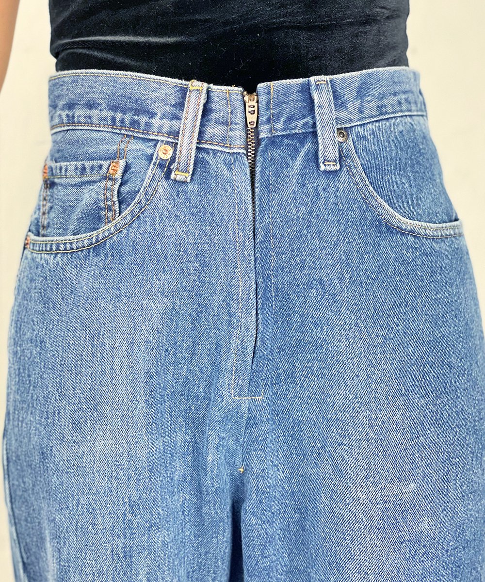 77circa】Circa Make Fringe Denim Pants (Blue)-RAYDY-レイディ