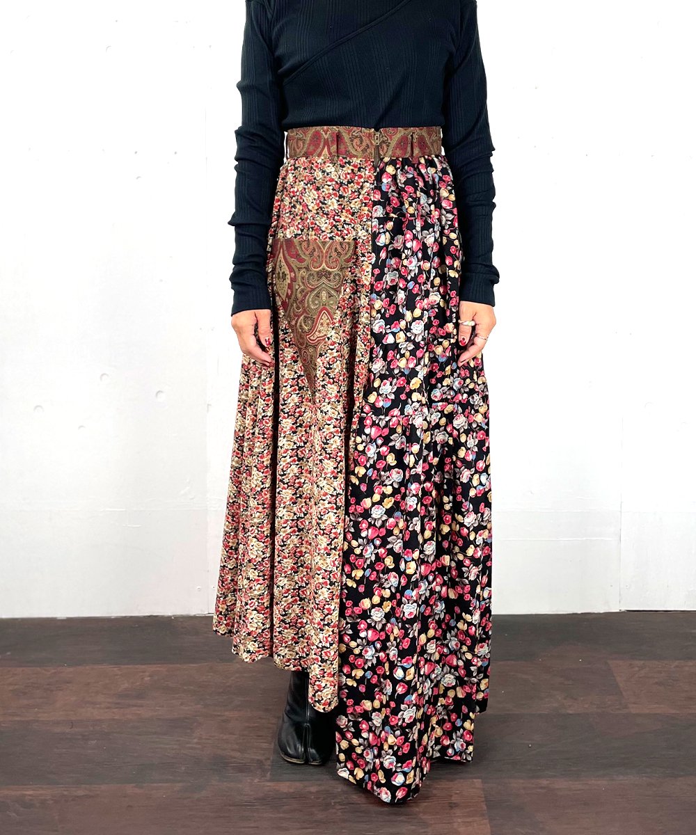 【77circa】Circa Make Gobelin Fabric Waist Flower Skirt (#1) 