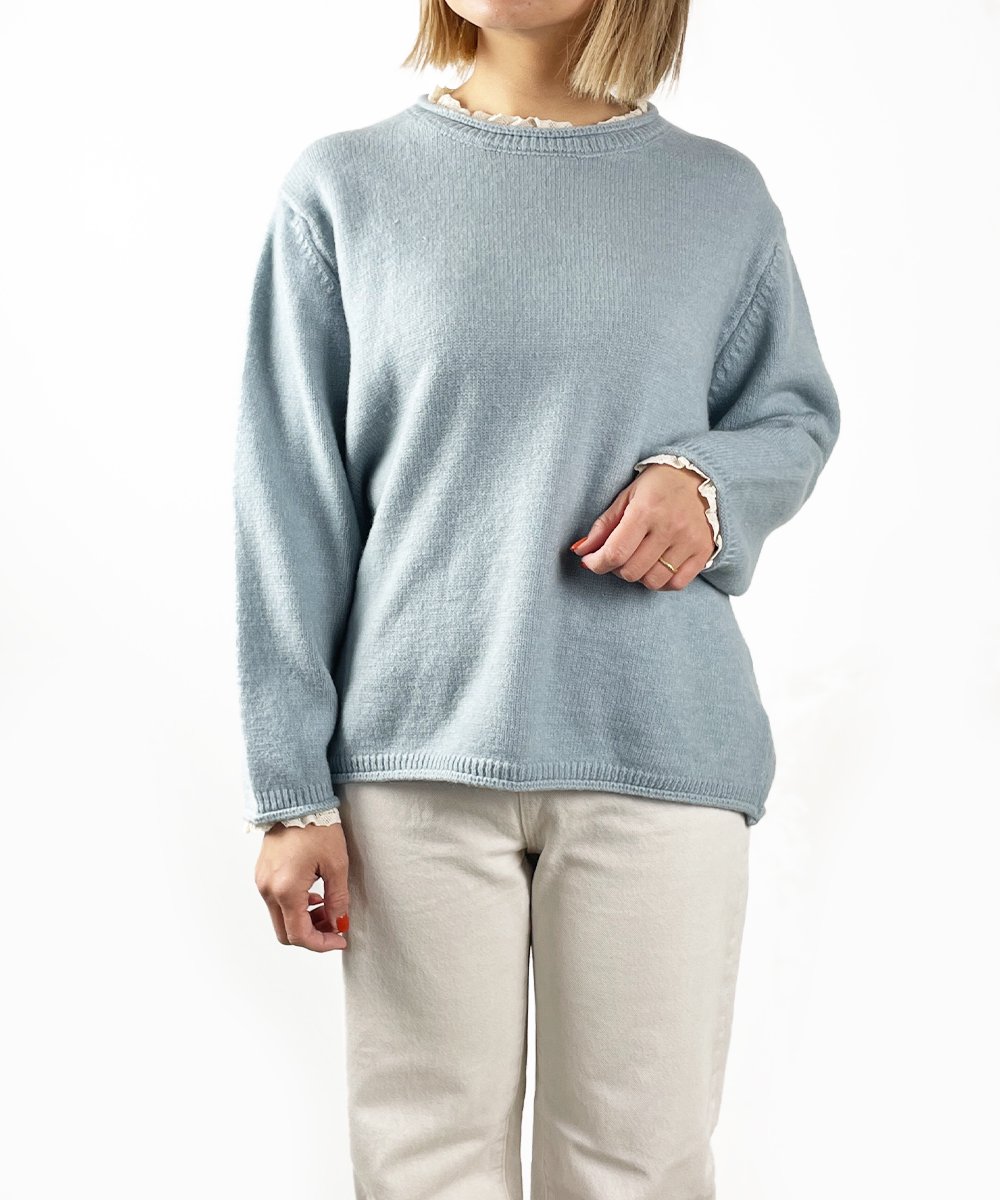 【RAYDY】Mellow Neck Knit Sweater (Blue)