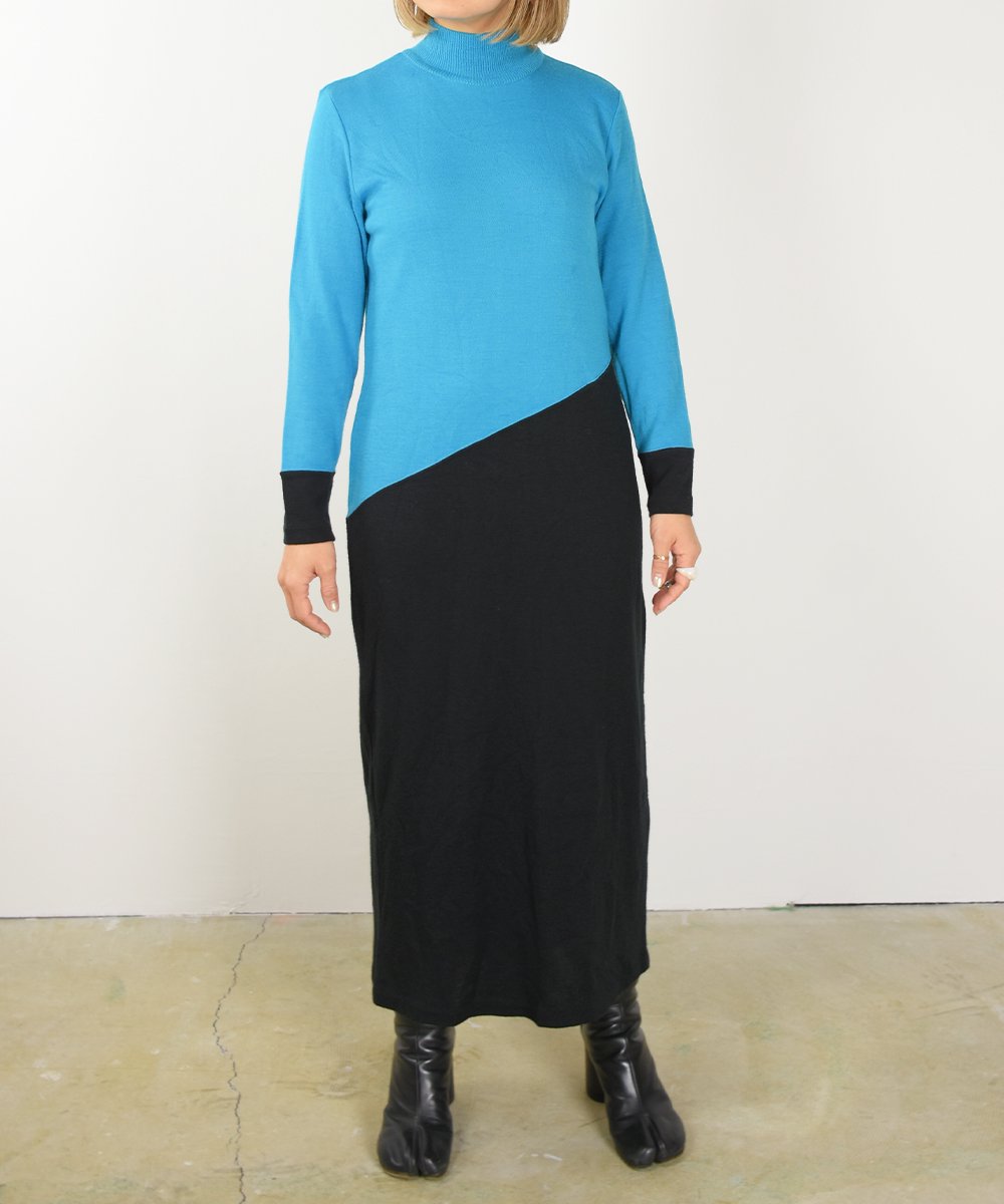 【P-11】Switching Mock Neck One-piece / Made in Moldova