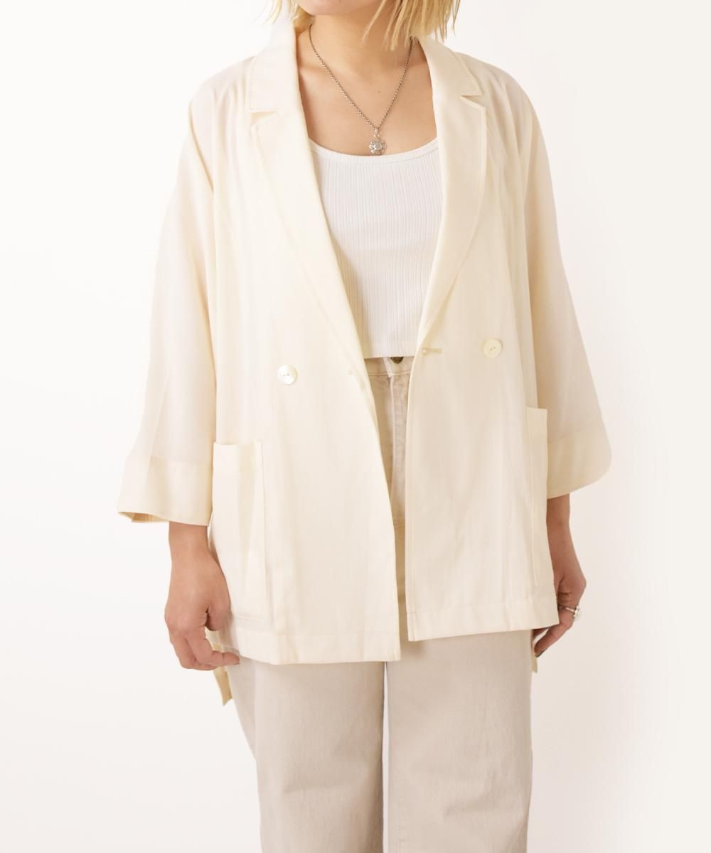 CHIGNONSheer Dolman Sleeve Jacket (O.White)