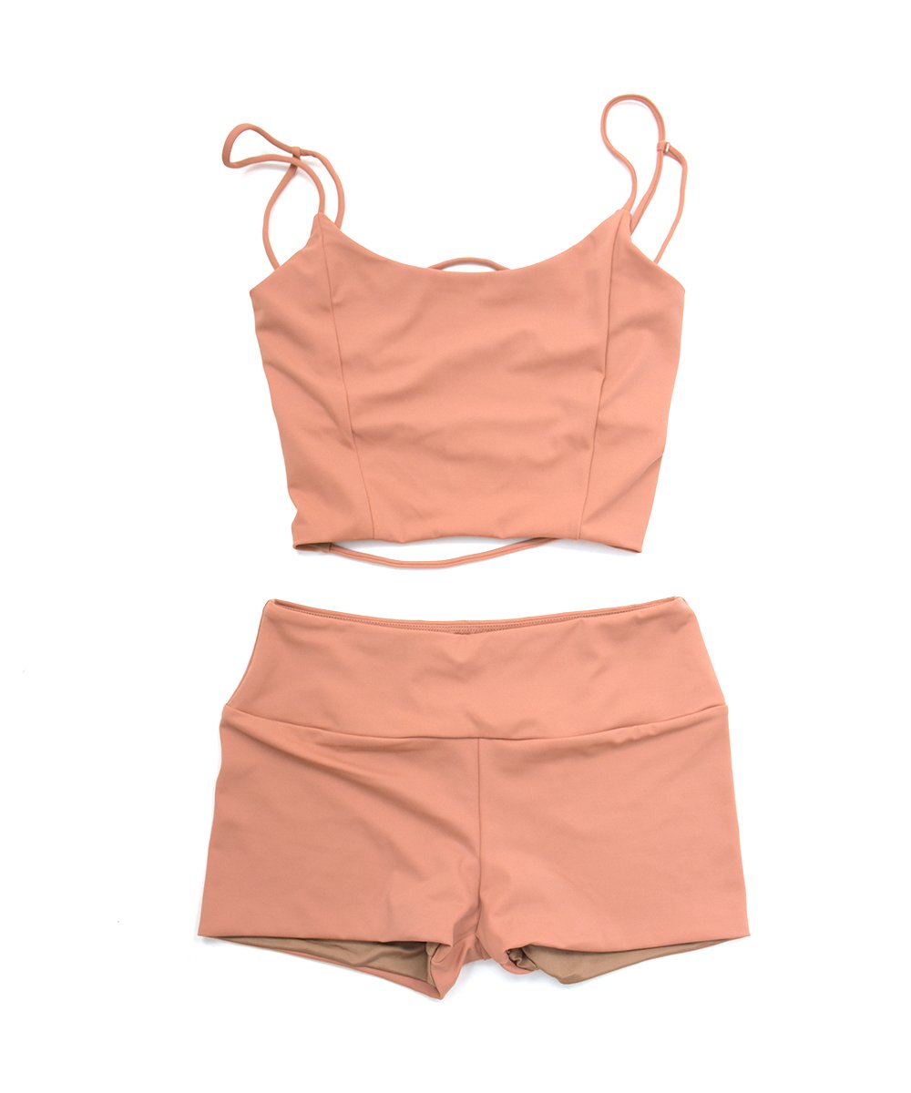 【Q.HEART】Back Ladder Short Pants Set (2Color)<img class='new_mark_img2' src='https://img.shop-pro.jp/img/new/icons11.gif' style='border:none;display:inline;margin:0px;padding:0px;width:auto;' />