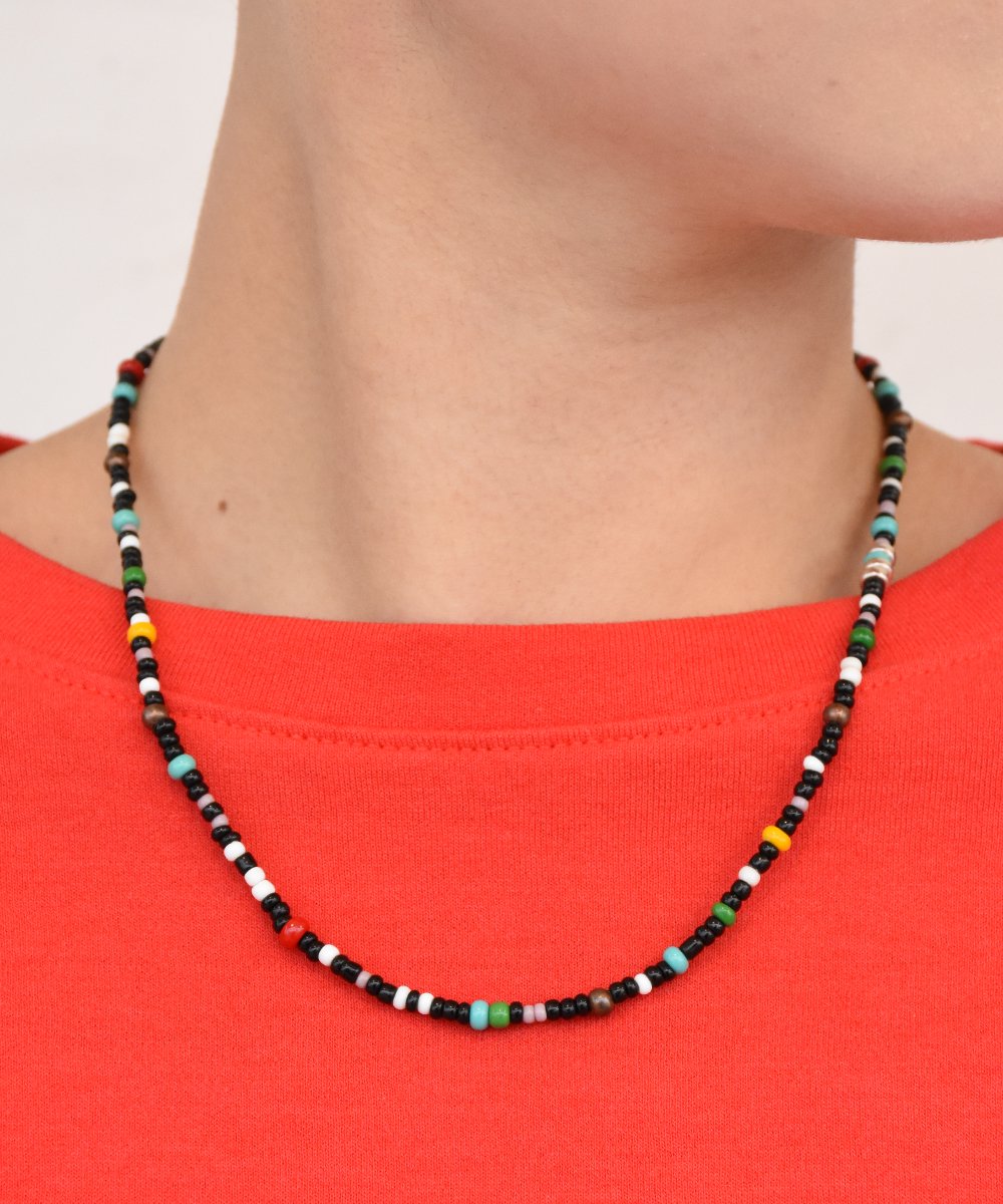 Folk/NRAYDYMurano Glass Beads Necklace/40cm/45cm (Full Moon)
