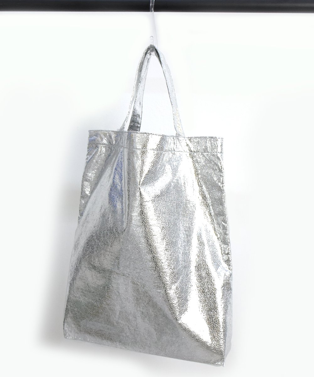 【BINDU】Shiny Tote Bag (Silver)