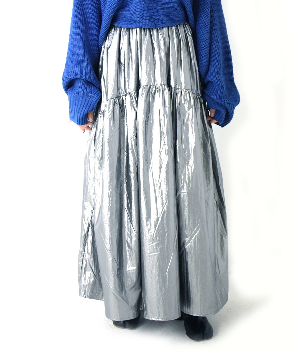【WoM】Metallic Skirt (Silver)<img class='new_mark_img2' src='https://img.shop-pro.jp/img/new/icons20.gif' style='border:none;display:inline;margin:0px;padding:0px;width:auto;' />