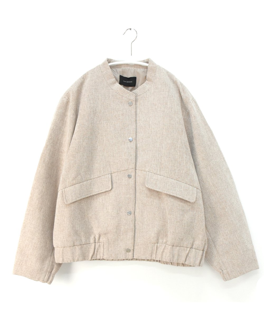 【CHIGNON】Mole Tweed Blouson (2Color)<img class='new_mark_img2' src='https://img.shop-pro.jp/img/new/icons20.gif' style='border:none;display:inline;margin:0px;padding:0px;width:auto;' />
