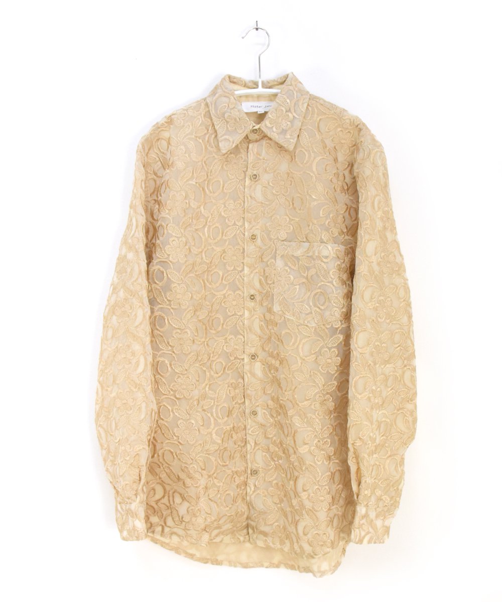【Sister Jane】Panny Lace Embroidery Shirt (Gold)<img class='new_mark_img2' src='https://img.shop-pro.jp/img/new/icons20.gif' style='border:none;display:inline;margin:0px;padding:0px;width:auto;' />