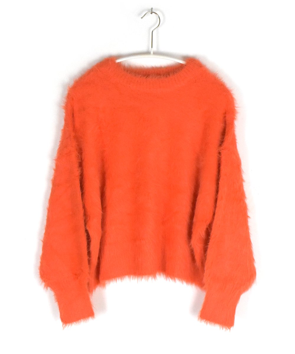 RAYDY】Short Shaggy Knit (Orange)-RAYDY-レイディオフィシャルサイト