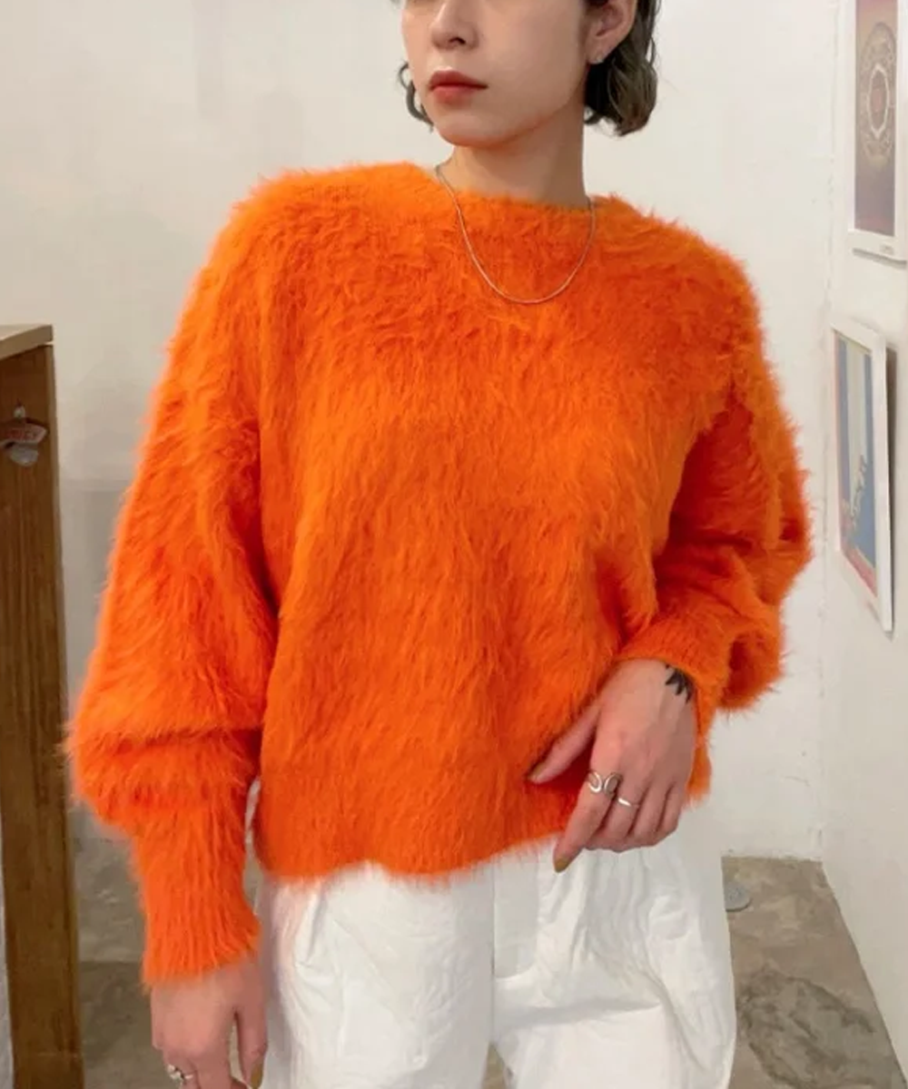 RAYDYShort Shaggy Knit (Orange)