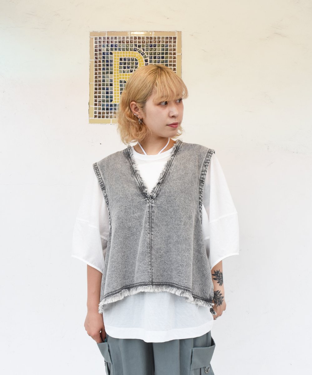 CHIGNONV Neck Vest Pullover (Black Denim)<img class='new_mark_img2' src='https://img.shop-pro.jp/img/new/icons8.gif' style='border:none;display:inline;margin:0px;padding:0px;width:auto;' />
                      </a>
          <a href=