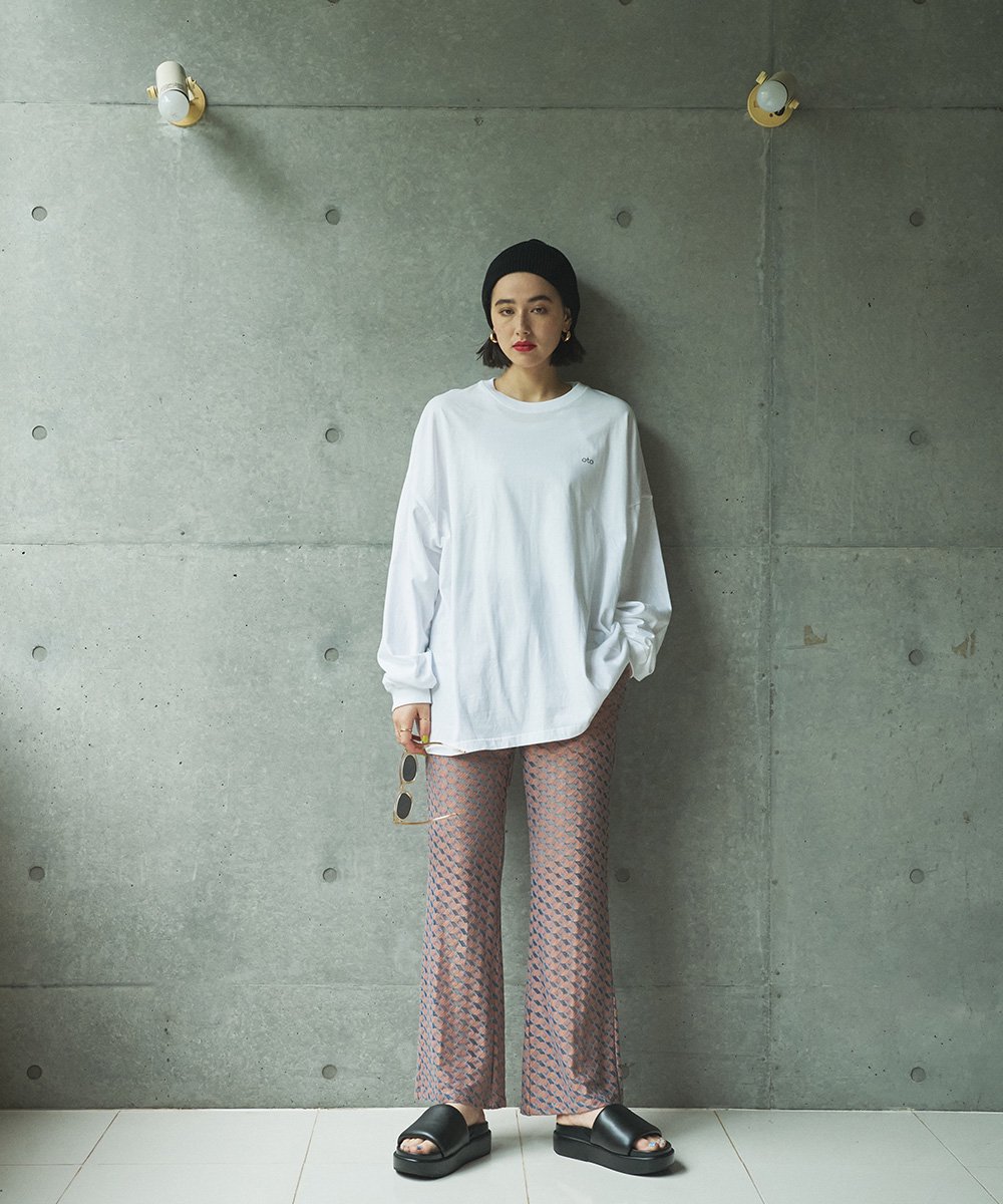 UNSPARELace Flare Pants (Orange)<img class='new_mark_img2' src='https://img.shop-pro.jp/img/new/icons20.gif' style='border:none;display:inline;margin:0px;padding:0px;width:auto;' />