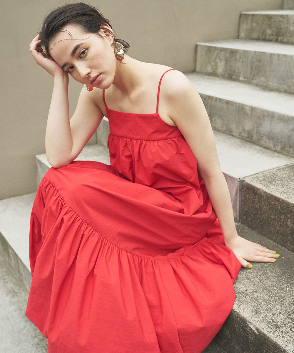 UNSPAREFlare summer dress (Red)<img class='new_mark_img2' src='https://img.shop-pro.jp/img/new/icons20.gif' style='border:none;display:inline;margin:0px;padding:0px;width:auto;' />