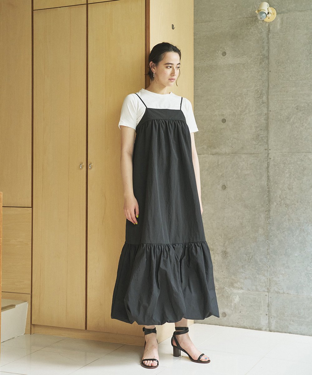 <img class='new_mark_img1' src='https://img.shop-pro.jp/img/new/icons20.gif' style='border:none;display:inline;margin:0px;padding:0px;width:auto;' />UNSPAREFlare summer dress (Black)