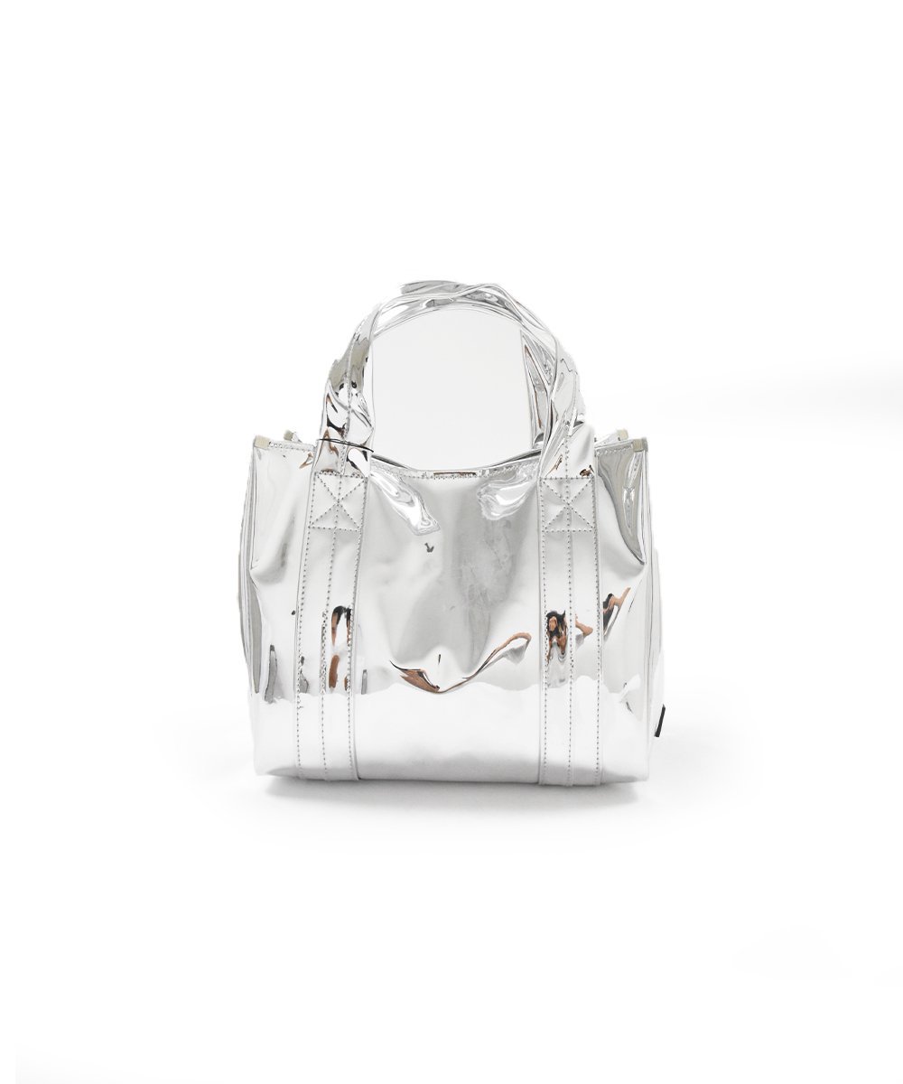 HELOYSEBoxy Mirror Tote (Silver)