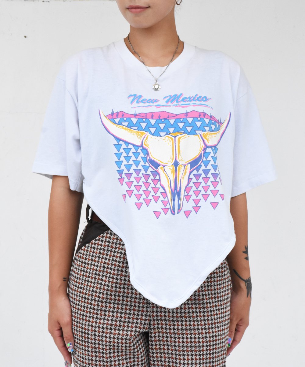 RAYDY VintagePyramid Hem US Vintage Remake Crop Tee#1