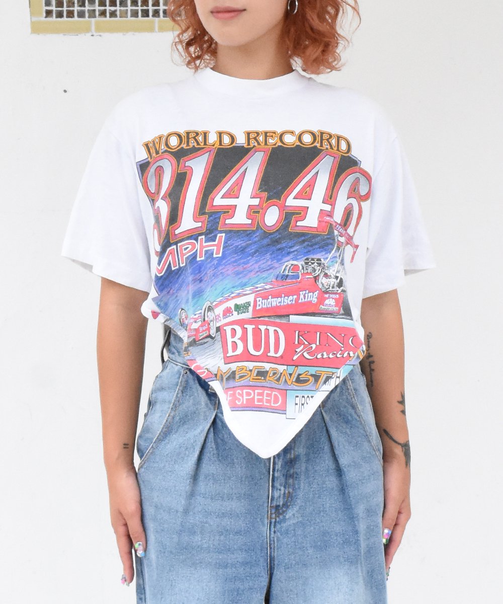 RAYDY VintagePyramid Hem US Vintage Remake Crop Tee#3