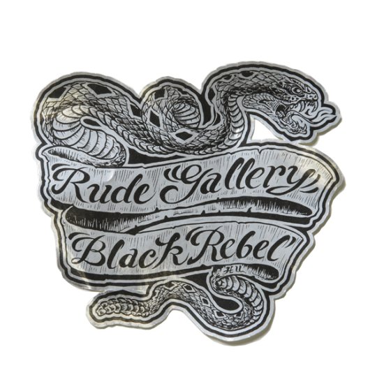 RUDE GALLERY BLACK REBEL】 RATTLE SNAKE STICKER - SIDESTAND