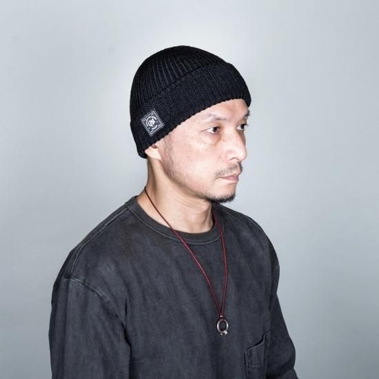 GERUGA】 LOW-GAUGE KNIT CAP DARK GRAY - SIDESTAND