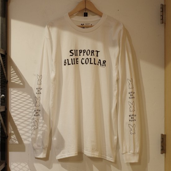 BLUCO】 PRINT L/S TEE -Omni- WHITE - SIDESTAND