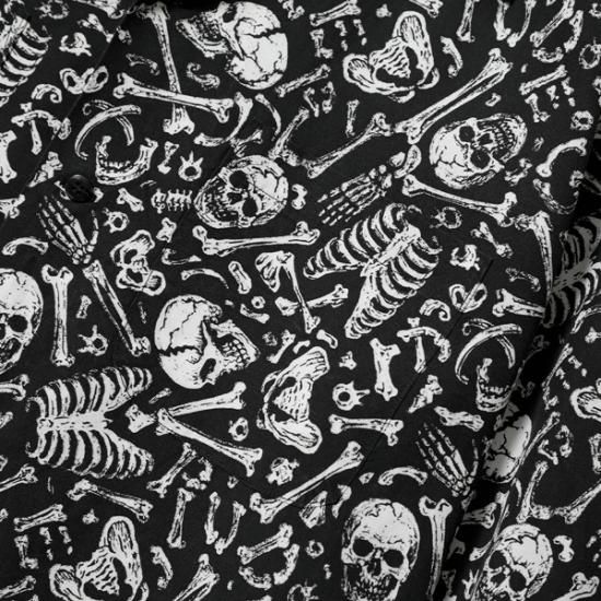 RUDE GALLERY】 ガイコツの地図 OPEN COLLAR SHIRTS ＜ART WORK
