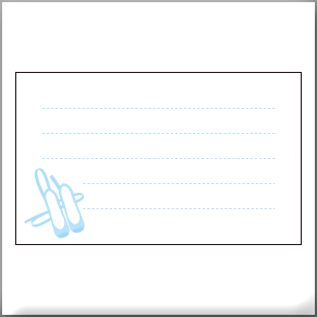メッセージカードバレエ おしゃれ名刺ドットコム