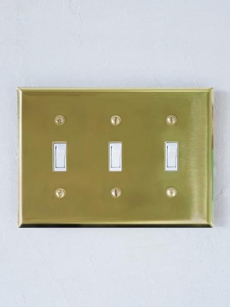 アンティーク真鍮 ゴールド スイッチ コンセント カバー プレート 2口