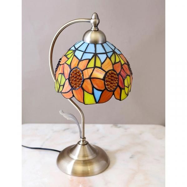 ロマンチックなステンドグラス インテリアライト 枕元用 Amazon.co.jp