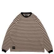 <p>Relaxed Border Long T / Khaki</p>