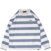 <p><img class='new_mark_img1' src='https://img.shop-pro.jp/img/new/icons5.gif' style='border:none;display:inline;margin:0px;padding:0px;width:auto;' />SUEDE STRIPED LONG T-SHIRT / Blue</p>