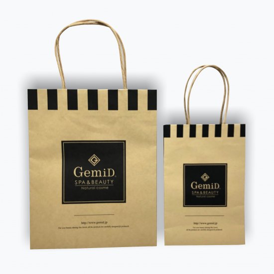 ショッパー】GemiD 手提げ紙袋（小）ｰ 国産ナチュラルコスメゼミド