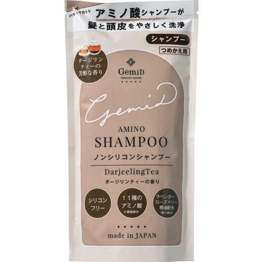 Gemid ゼミド ノンシリコン シャンプー 保湿 アミノ酸 ホテル 詰替用 0ml 紅茶 ダージリンティーの甘い香り